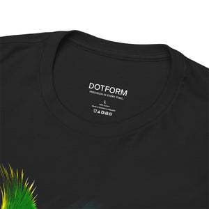 Black t-shirt with 'DOTFORM' branding on a white background