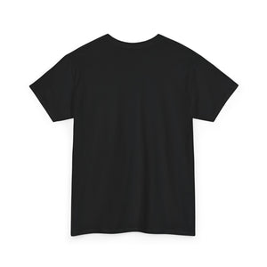 Black t-shirt on a white background