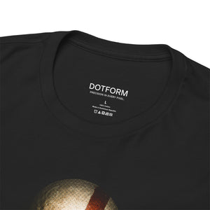 Black t-shirt with 'DOTFORM' branding on the collar area