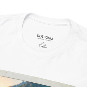 White t-shirt with 'DOTFORM' branding on a white background