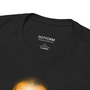 Black t-shirt with 'DOTFORM' branding on the collar area