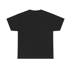 Black t-shirt on a white background