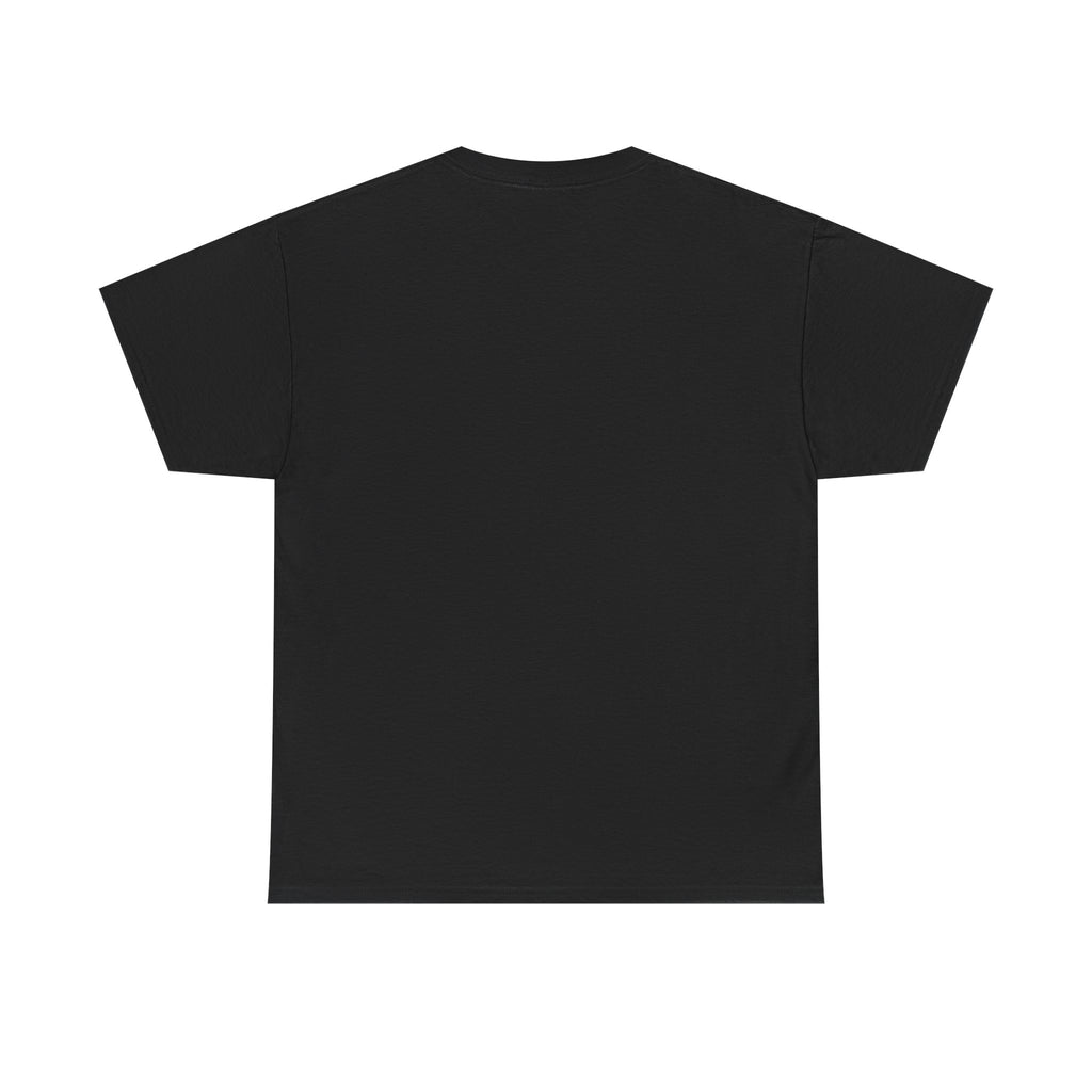 Black t-shirt on a white background